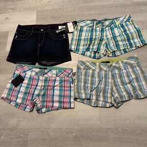 Evolution Girl Denim Shorts with Pink Embroidery